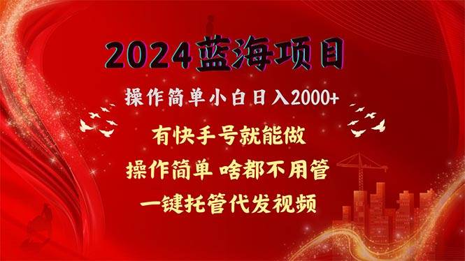 2024蓝海项目，网盘拉新，操作简单小白日入2000+，一键托管代发视频，…-云起副业网