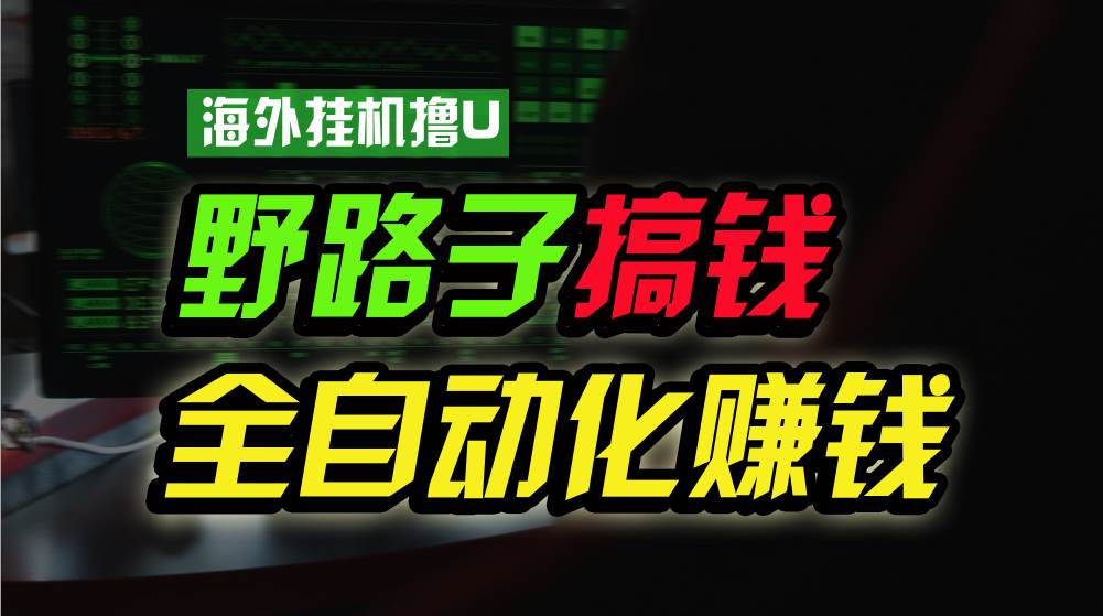 海外挂机撸U新平台，日赚8-15美元，全程无人值守，可批量放大，工作室内…-云起副业网