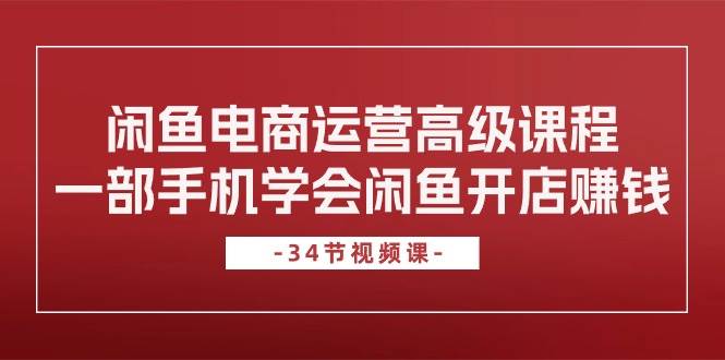 闲鱼电商运营高级课程，一部手机学会闲鱼开店赚钱（34节课）-云起副业网