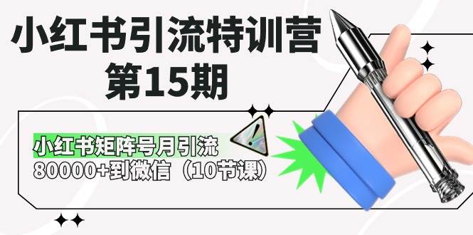 小红书引流特训营-第15期，小红书矩阵号月引流80000+到微信（10节课）-云起副业网