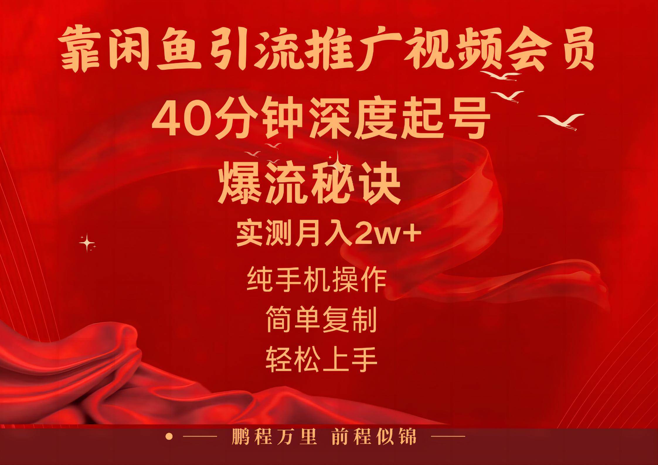 闲鱼暴力引流推广视频会员,能做到日入2W+,操作简单-云起副业网