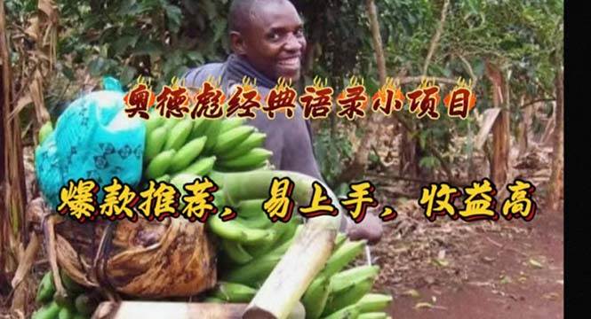 奥德彪经典语录小项目，爆款推荐，易上手，收益高-云起副业网