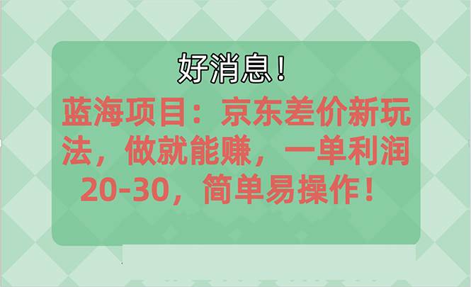 越早知道越能赚到钱的蓝海项目：京东大平台操作，一单利润20-30，简单...-云起副业网