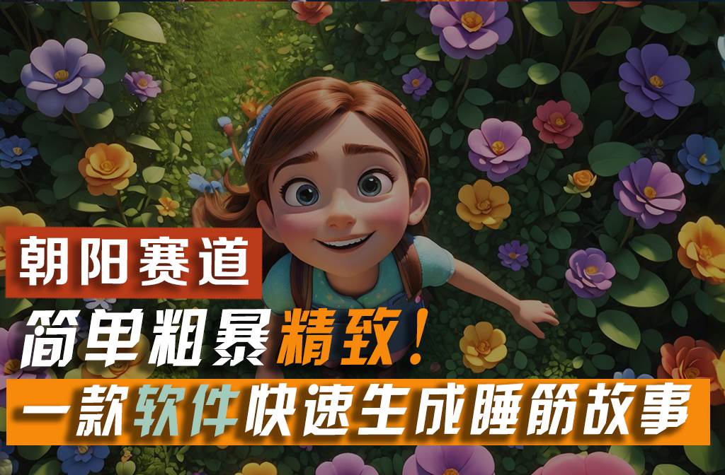 利用一款软件5分钟一条爆款睡前故事，简单粗暴精致！小白月入2w+-云起副业网