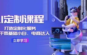 AI-定制课程,打造 定制化服务(针对于零基础小白、电商达人)36节课-云起副业网