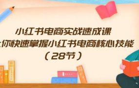 小红书电商实战速成课,让你快速掌握小红书电商核心技能(28节)-云起副业网