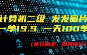 计算机二级,一单19.9 一天能出100单,每天只需发发图片(附518G资料)-云起副业网