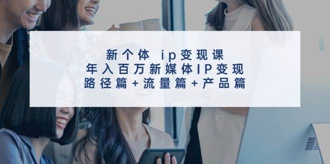 新个体 ip变现课，年入百万新媒体IP变现，路径篇+流量篇+产品篇-云起副业网