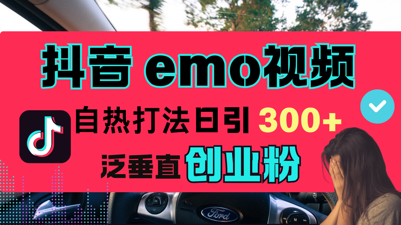 抖音“EMO视频”自热流打法，日引300+泛垂直创业粉-云起副业网