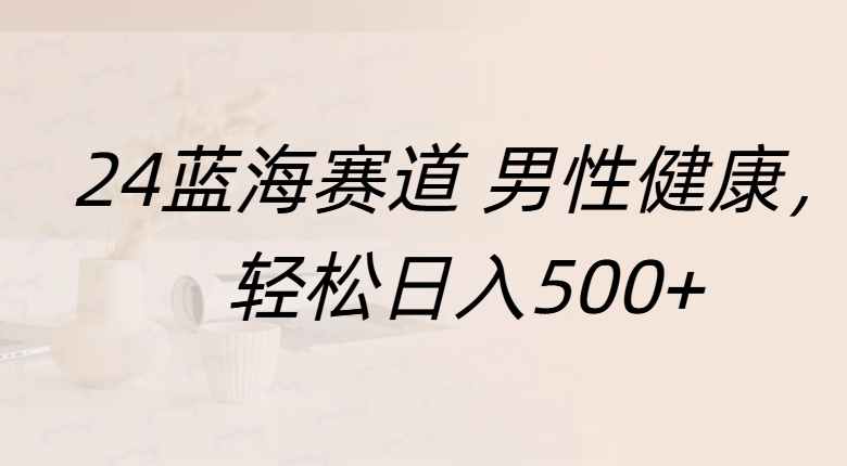 蓝海赛道 男性健康，轻松日入500+-云起副业网