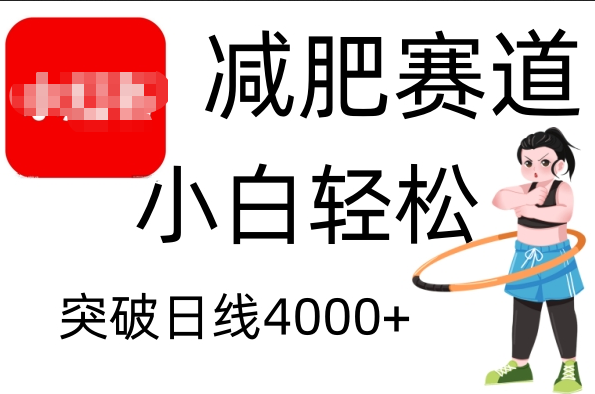 小红书减肥赛道，小白轻松日利润4000+-云起副业网