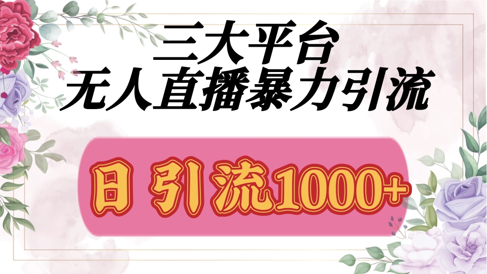 抖音，快手，视频号全平台通用，无人直播引流法，利用图片,模板,整套话术挂机全天支持矩阵操作，无限设备多开，超暴力引流，1000+高质量精准创业粉-云起副业网