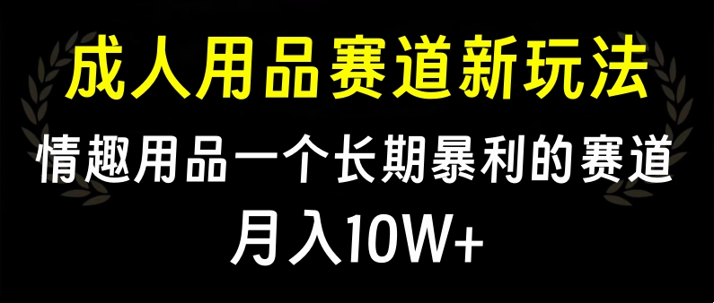 大人用品赛道新玩法，情趣用品一个长期暴利的赛道，月入10W+-云起副业网