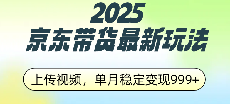 2025京东带货最新玩法，上传视频，单月稳定变现999+-云起副业网