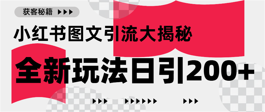 小红书图文引流，只需一张图片即可撬动百万流量，日引200+创业粉-云起副业网