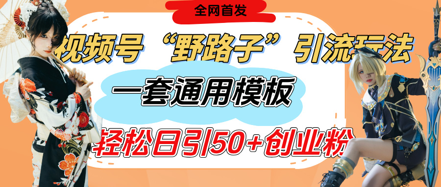 视频号“野路子”玩法，评论区疯狂截流，一套模板单日单号引流50+创业粉-云起副业网