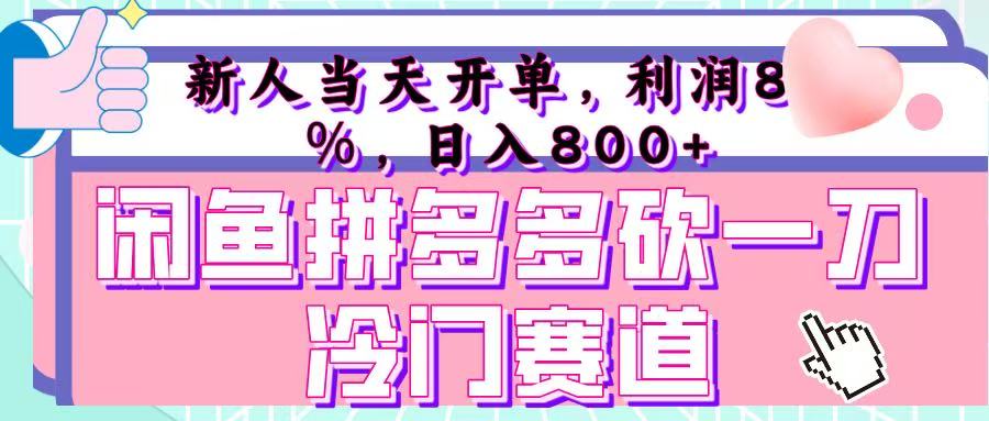 咸鱼拼夕夕砍一刀冷门暴力赛道，新人当天开单，利润百分之八十，日入 800+-云起副业网
