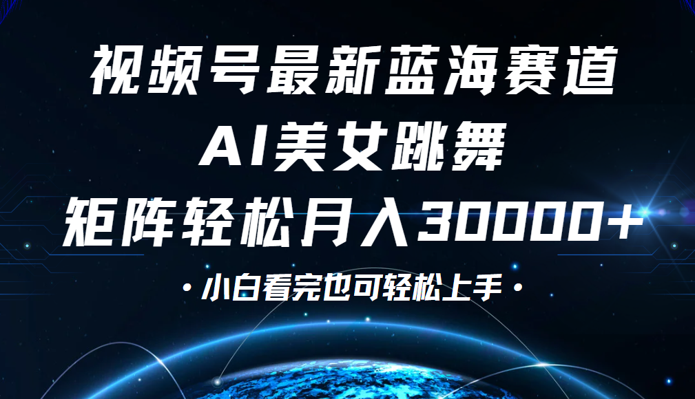 视频号蓝海赛道玩法，当天起号，拉爆流量收益，小白也能轻松月入30000+-云起副业网