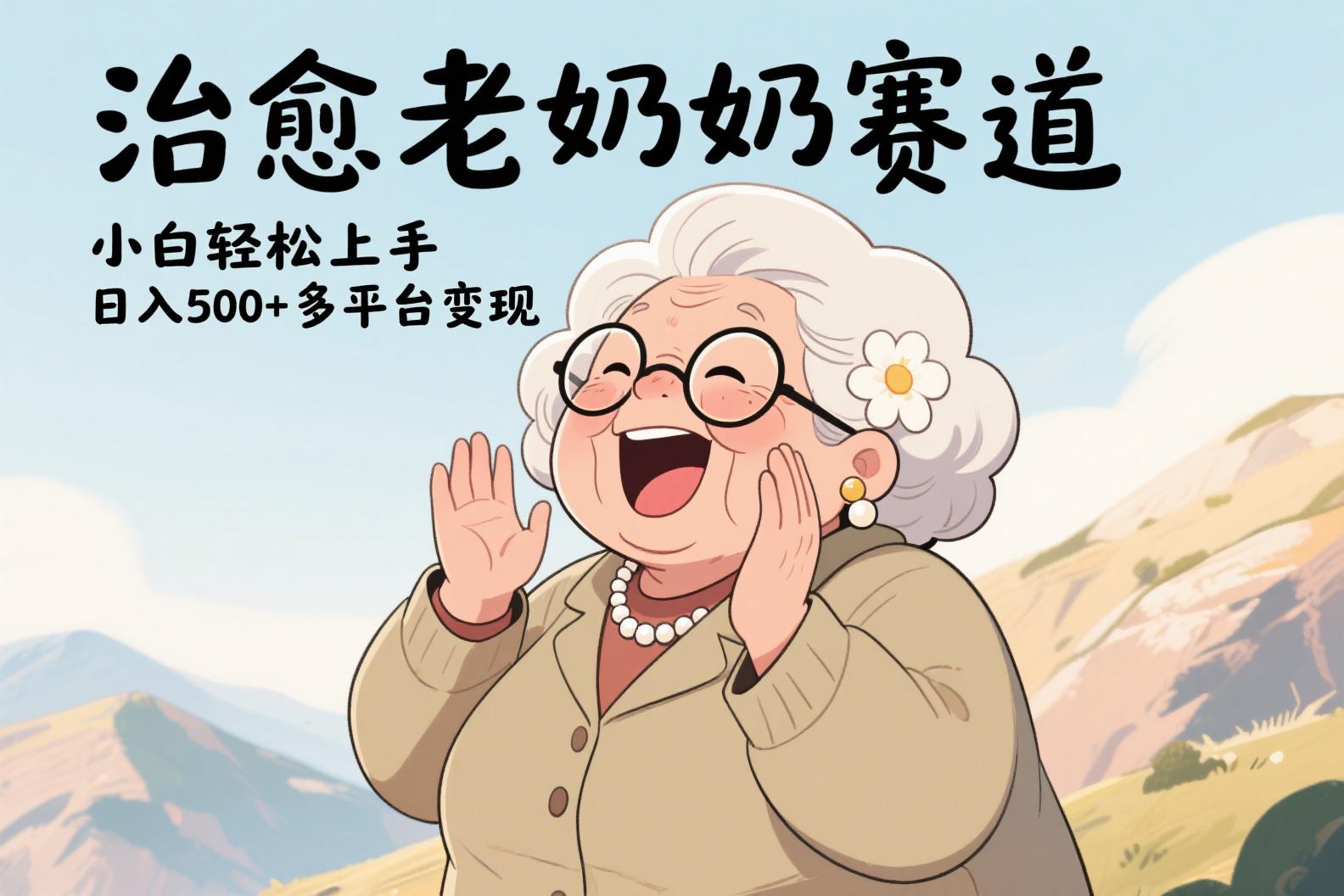 视频号治愈老奶奶赛道，小白轻松上手，日入500+多平台变现-云起副业网