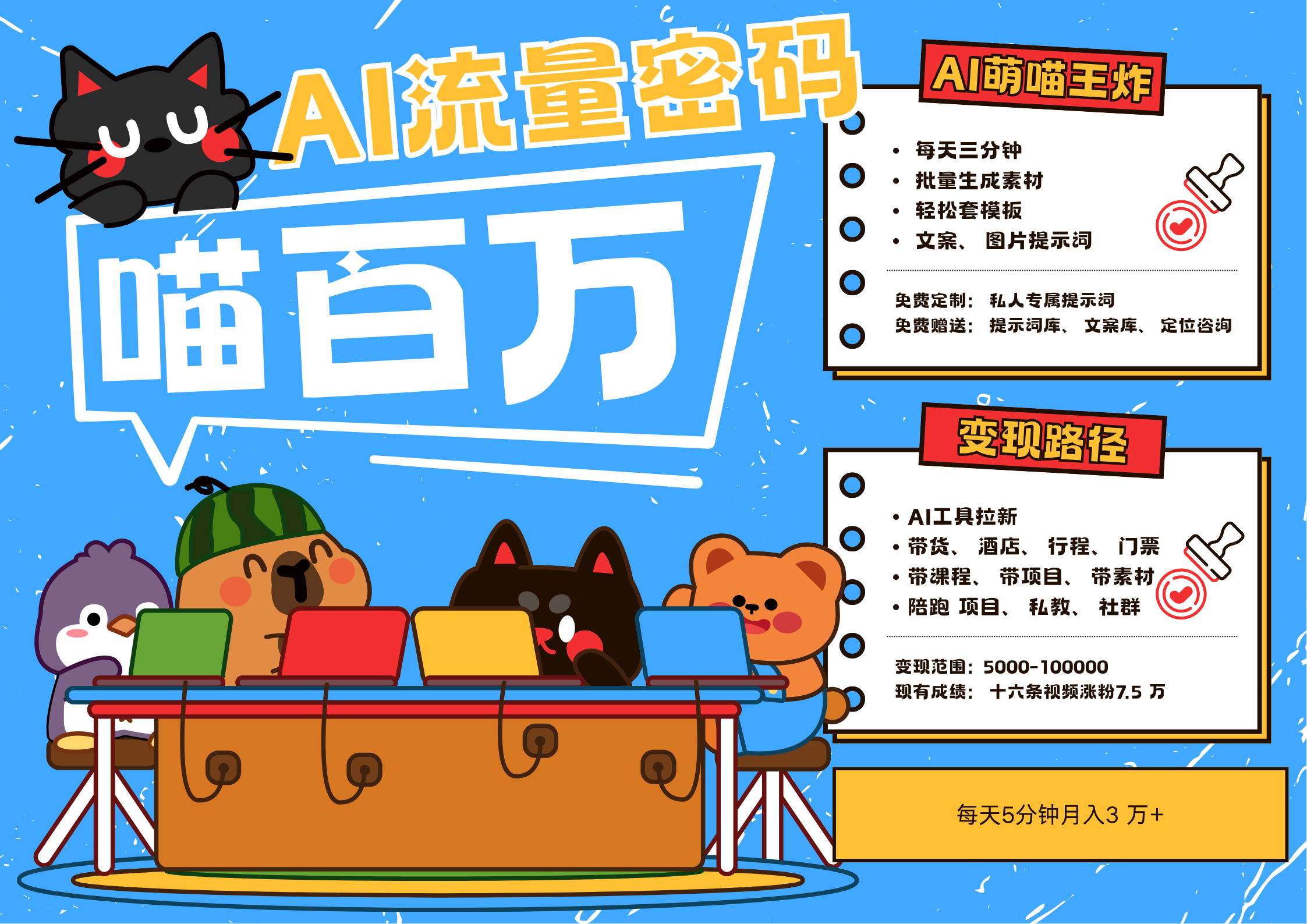 AI+宠物+旅行2025最火流量密码 轻松用AI宠物做文旅账号 可带货,带酒店,可以带行程,旅行社 小白三分钟学会 N种变现渠道 月入五位数  管道收益-云起副业网