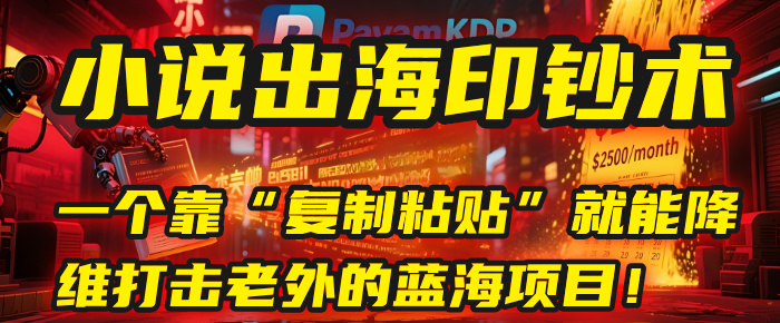 小说出海印钞术：一个靠“复制粘贴”就能降维打击老外的蓝海项目！-云起副业网