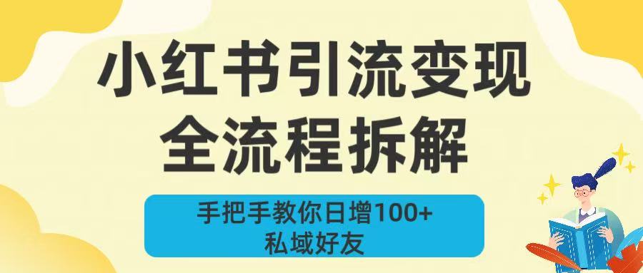 新手必看！小红书引流变现全流程拆解，手把手教你日增100+私域好友-云起副业网