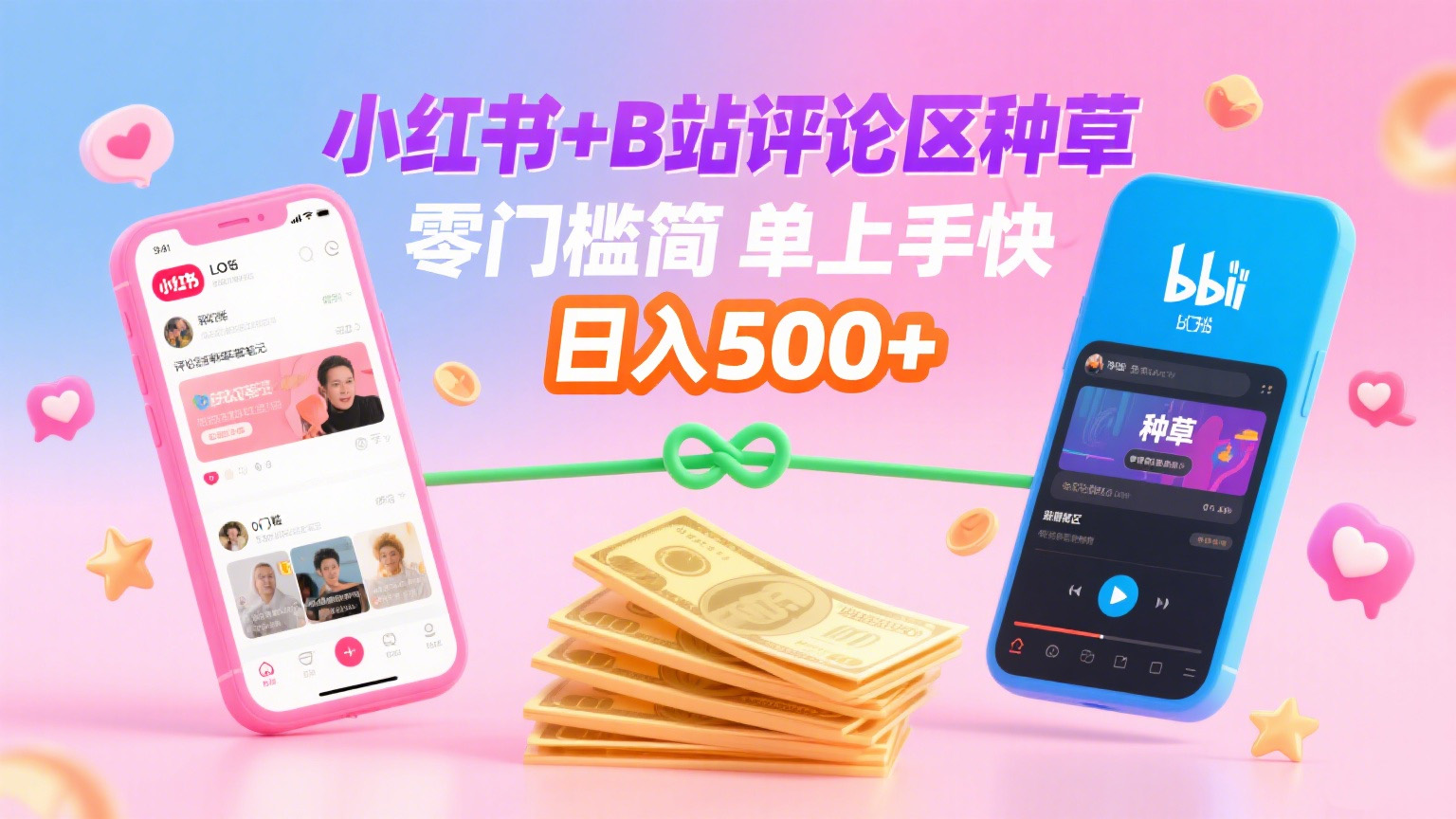 小红书+B站评论区种草，0门槛1分钟一单，只需复制粘贴，日入500+-云起副业网