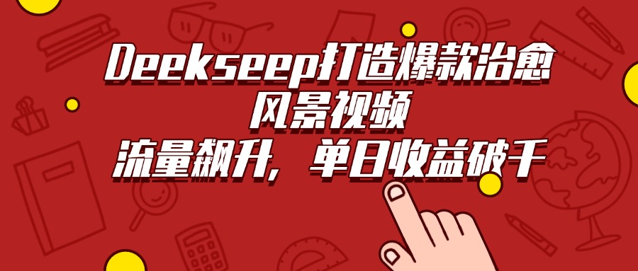 Deekseep打造爆款治愈风景视频，流量飙升，单日收益破千-云起副业网