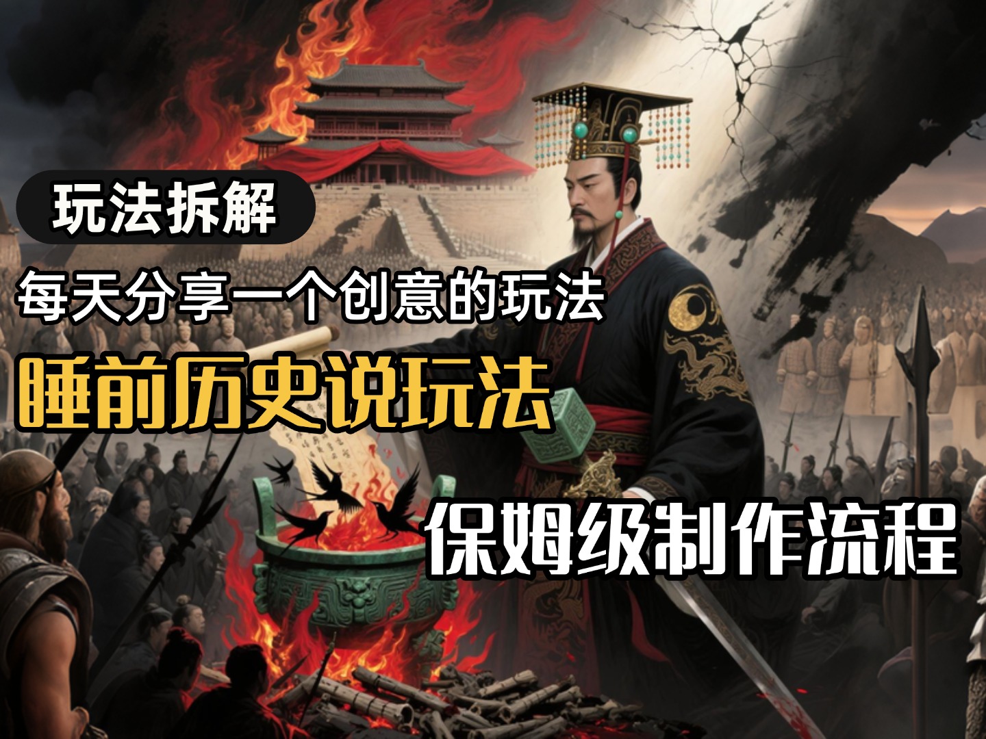 13条作品涨粉24.5万,全流程拆解睡前历史说,保姆级教程-云起副业网